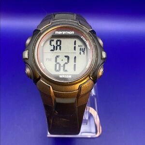 Marathon Black Digital Sports Watch 43 mm face